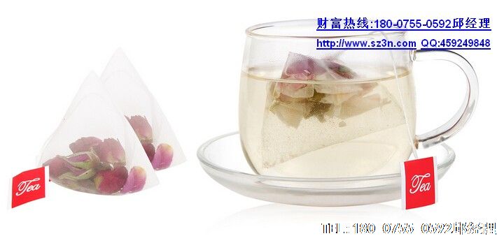 花草茶(三角袋泡茶)成了白领们钟爱的饮品茶!玫瑰花茶最受欢迎。